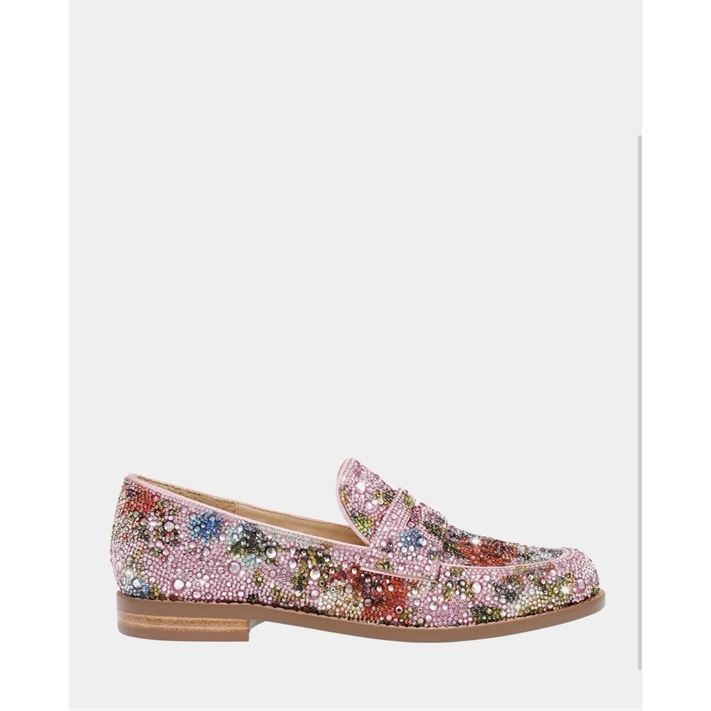 Betsey Johnson Aron Floral Bejeweled Rhinestone Loafers Women's Shoes Size 7.5 - Picture 10 of 10